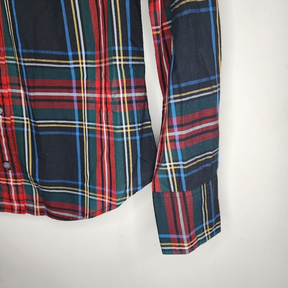 NWT J. Crew Perfect Shirt Womens 2 Stewart Plaid Fall Button Front Collar Shirt - Picture 4 of 13
